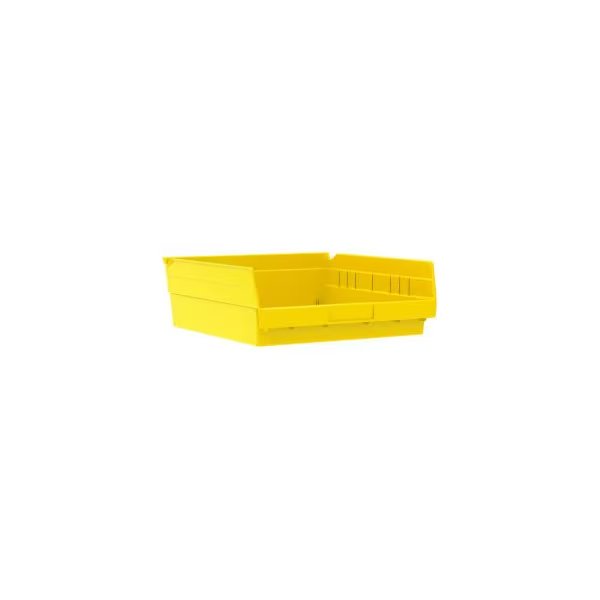 Shelf Storage Bin, Plastic, 12 PK, Akro-Mils, Mfr#: 30170YELLO